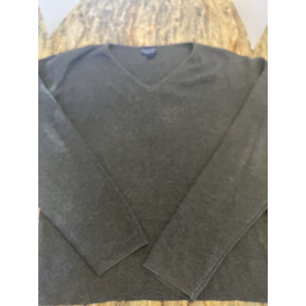 Vintage Bugle Boy Originals Gray V Neck, Women's Pullover Large Long Sleeve
